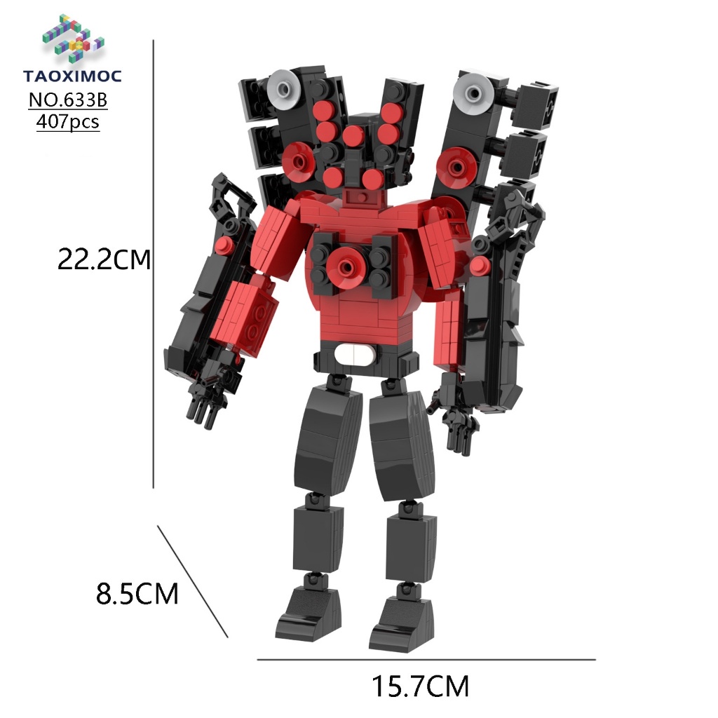 Bộ 502 Khối Xây Dựng Mô Hình Nhà Vệ Sinh Cho Trẻ Em lego Skibidi ToiletTặng ô tô