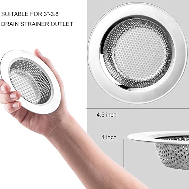 Stainless Steel Sink Strainer Kitchen Drain Basket Double-Layer Sink Strainer