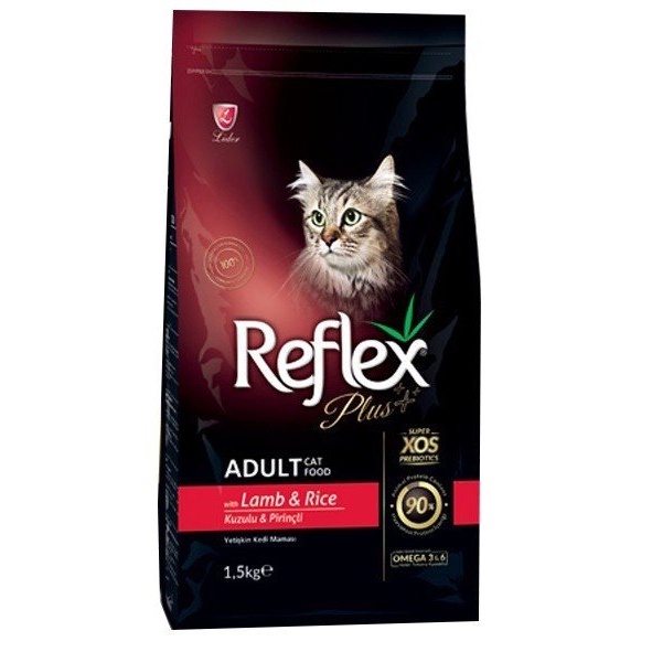 Thức ăn hạt reflex plus cho mèo lớn và mèo con gà, cá hồi, tiêu búi lông, Reflex PLUS 0.5kg và 1.5kg