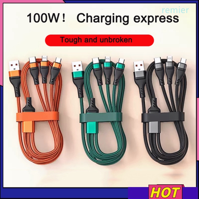 Dây Cáp Sạc Nhanh 100w 6a 1.2m Đa Năng Cho android