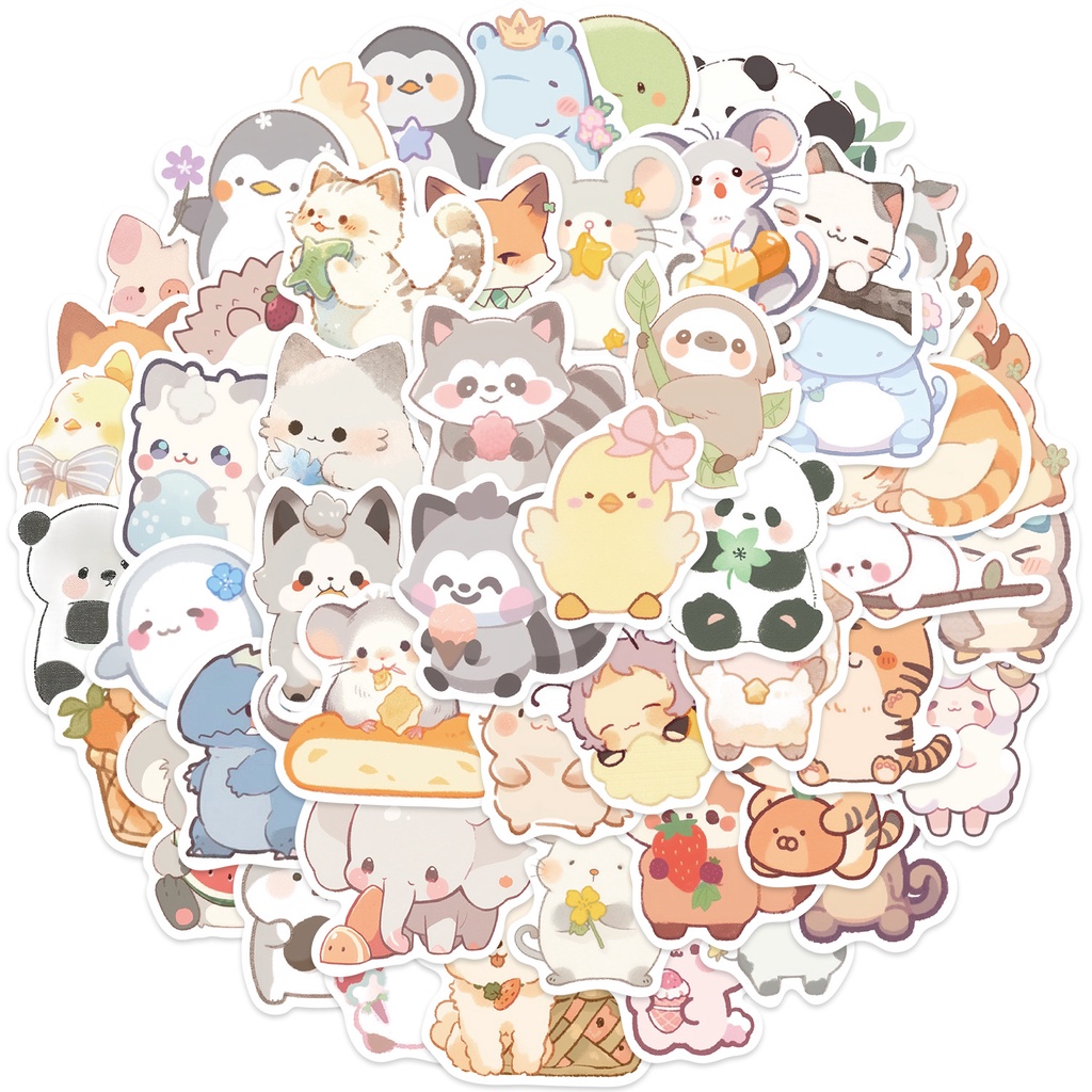 Bộ 50 Miếng Dán Họa Tiết Hoạt Hình graffiti Chống Thấm Nước Trang Trí Vali / laptop / Điện Thoại / Quà Tặng Cho Bé