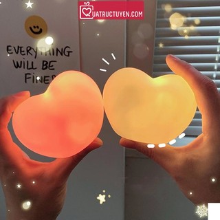 Đèn mini trái tim dễ thương,đèn ngủ kèm hộp quà trong suốt decor phòng ngủ,tặng quà người yêu, trang trí hộp quà