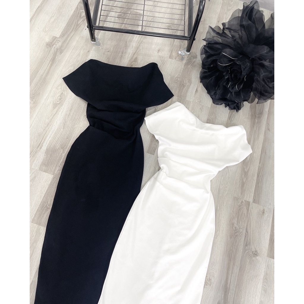 ĐẦM MIDI BODY LỆCH VAI 2M