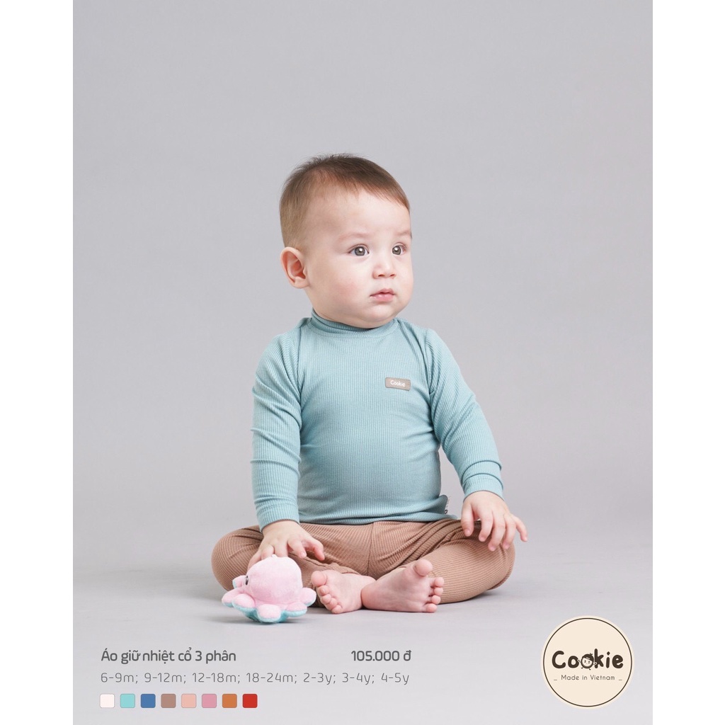 Áo giữ nhiệt cổ 3p Cookie cho bé trai/bé gái