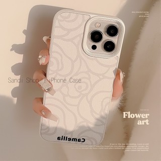 Ốp Lưng iPhone Lá Camellia Màu Trắng Đơn Giản Cho iPhone 11 11Promax 12 12Pro 12ProMax 14 13 13Pro 14ProMax 13ProMax 15Pro 15ProMax Chống Rơi Cứng Full iPhone 11 Case iPhone 15 Case