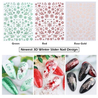 Decal Dán Móng Hoạ Tiết Giáng Sinh