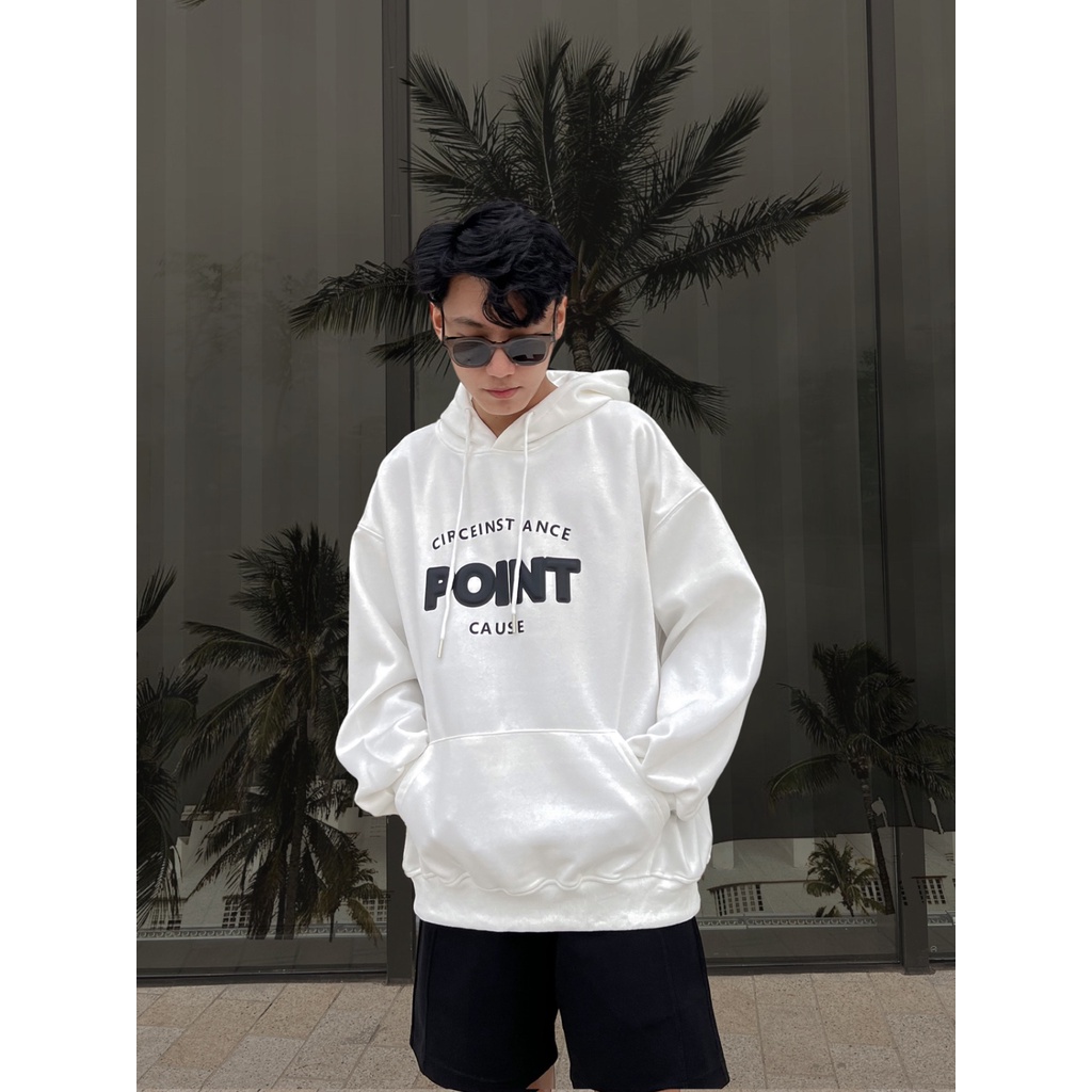 Áo hoodie unisex POINT cao cấp AN9003 by COCCACH