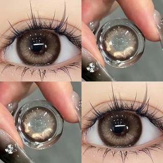 Splendid💕 Eyes lens đen cận Kính áp tròng cận lens black devil eyes lens nâu giãn tròng to 14.5mm nữ Set 2 Kính Áp Tròng Màu Đen