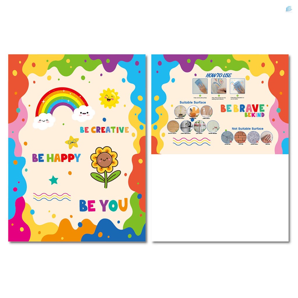 Set 3 Tấm Đề Can vinyl Dán Tường In Chữ Tiếng Anh Truyền Cảm Hứng Dễ Thương Trang Trí Phòng Bé Trai / Bé Gái