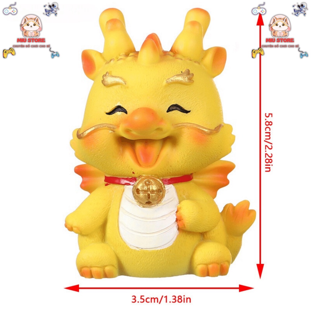 Mô Hình Tượng Rồng Tài Lộc Bằng Nhựa resin Trang Trí Bàn Làm Việc, Ô tô