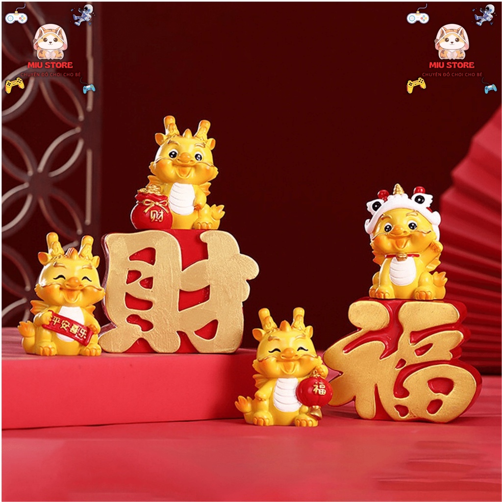 Mô Hình Tượng Rồng Tài Lộc Bằng Nhựa resin Trang Trí Bàn Làm Việc, Ô tô