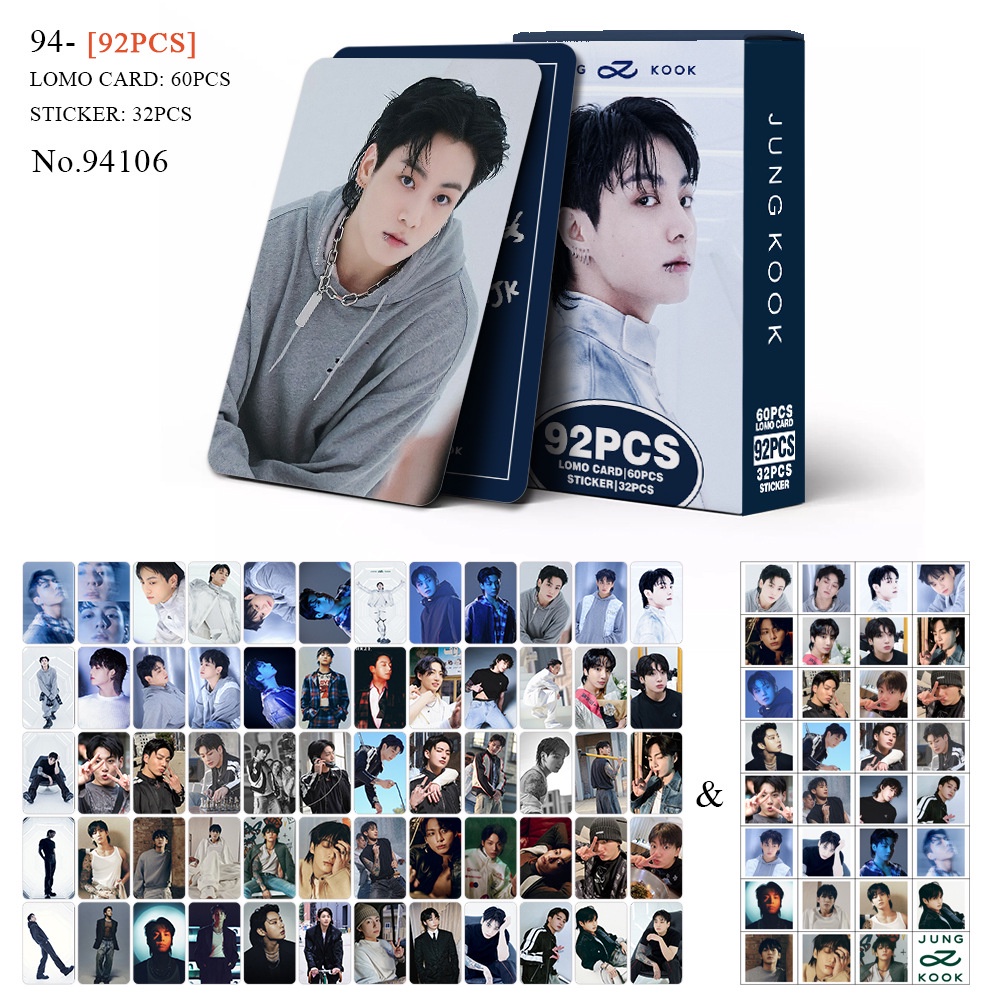 BTS JUNGKOOK Album GOLDEN Photocard Lomo Card Postcard Sticker