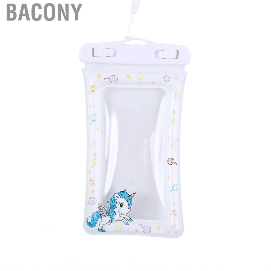 Bacony Floating Waterproof Phone Pouch Case Transparent Support Touch Screen for Water Sports Swimming