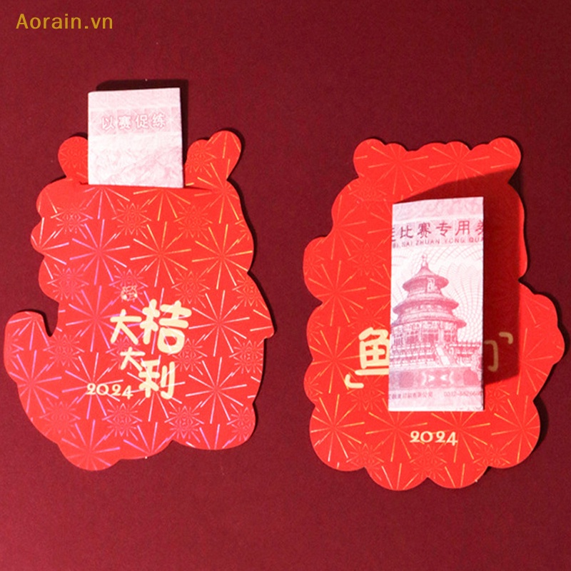 Set 6 Bao Lì Xì Đỏ Phong Cách Trung Hoa Mừng Năm Mới 2024 Làm Quà Tặng Trang Trí Tiệc