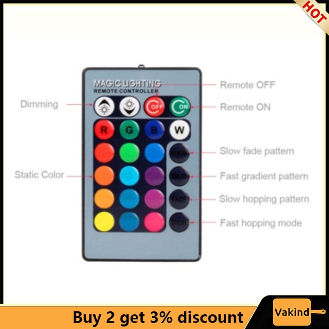 Bóng Đèn led 110v 220v e27 3w / 5w / 10w / 15w rgb Nhiều Màu Sắc Kèm remote Điều Khiển ir