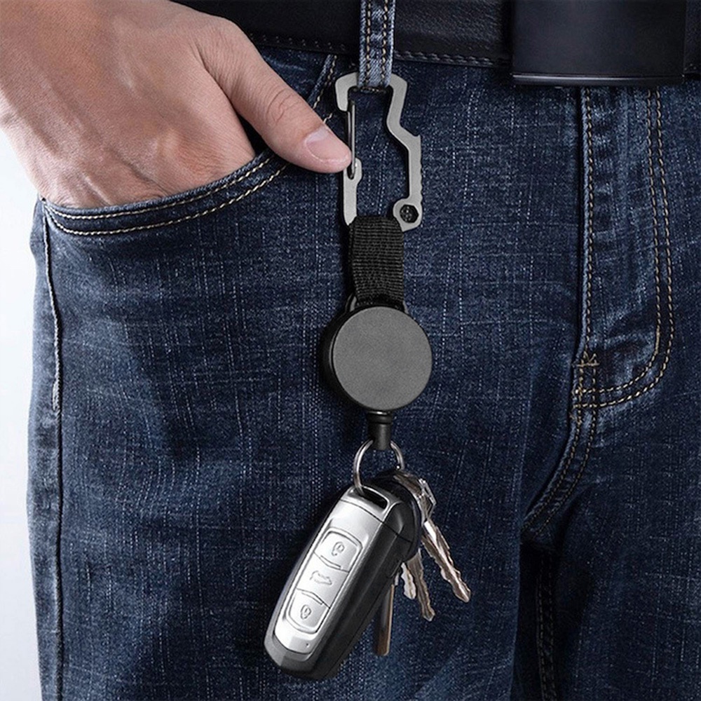 Móc Chìa Khóa Có Thể Rút Lại Với Khung Gắn Thẻ Tuyển Chọn 60cm Tiện Dụng