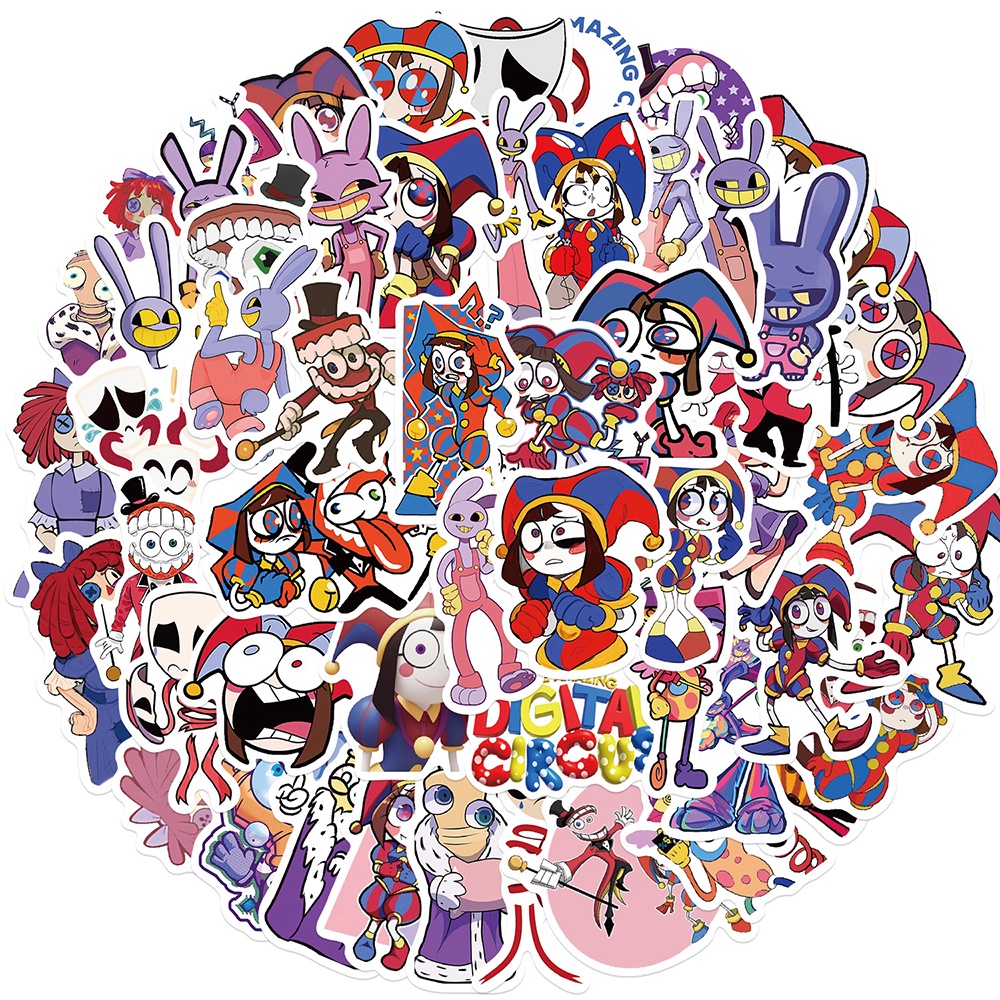Bộ 50 / 60 Sticker Hoạt Hình Dễ Thương