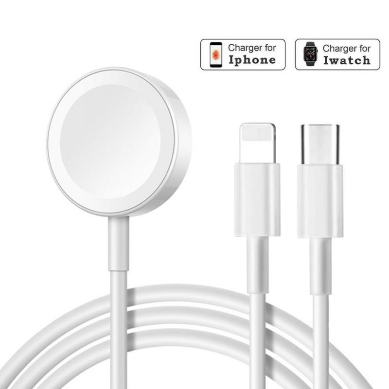 Bộ sạc nhanh không dây ANKNDO PD từ tính thích hợp cho i  7 SE 6 5 4 3 2 Series 45/44/42/41/40mm USB Type-C