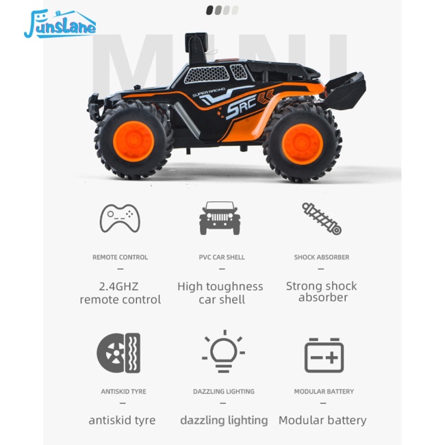 Funlane Xe Hơi Địa Hình Điều Khiển Từ Xa 1: 32 Có camera 480p wifi fpv hd 2.4g 4wd Và Phụ Kiện