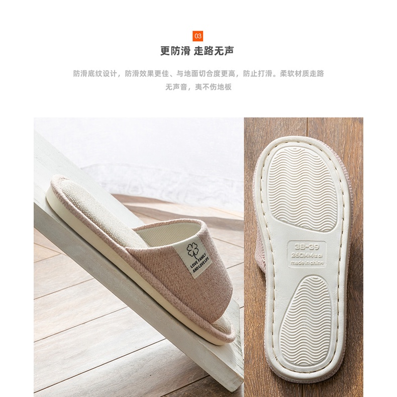 Mới Dép Đi Trong Nhà Chống Mùi Thấm Hút Mồ Hôi Bằng Gỗ Và Vải Lanh Thời Trang Dành Cho Nữ