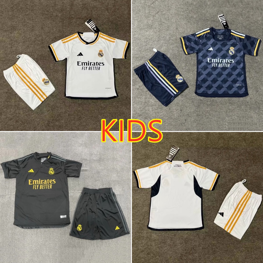 Bộ Quần Áo Bóng Đá Câu Lạc Bộ real madrid Mùa Giải 2023 2024 Cho Bé