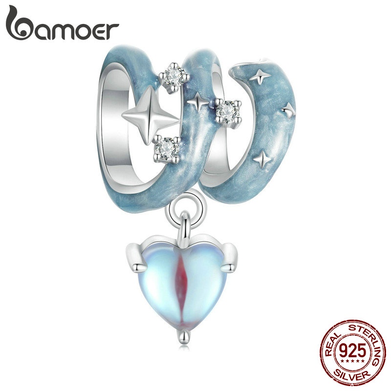 Bamoer Mặt Dây Chuyền Bạc sterling 925 Hình Bầu Trời Sao