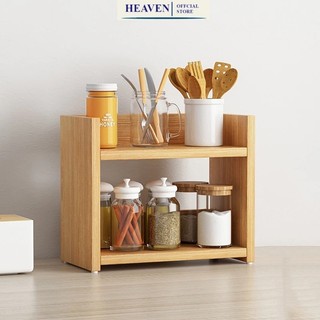 Kệ để gia vị 2 tầng thông minh tiết kiệm diện tích thương hiệu Heaven - HV418