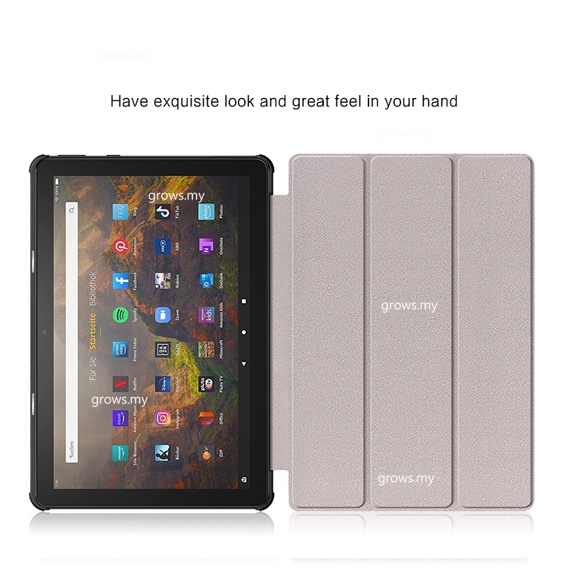 Bao Da Máy Tính Bảng pu Thông Minh Cho amazon kindle fire hd 10 hd10 plus 2021 10.1 '' t76n2b t76n2p Ốp