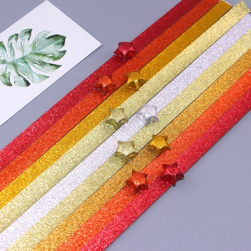 Set 360 / 520 Tờ Giấy Gấp Origami Họa Tiết Ngôi Sao Lấp Lánh