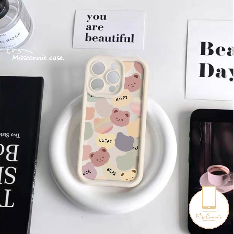 Dành Cho Samsung A35 A55 A15 A03s A05 A03 A54 A04s A50 A24 A10s A14 A12 A34 A20s A53 A30s A33 A02s A50s A20s A23 A04 A20 A32 A30 A13 A31 Ốp Mắt Thiên Thần Gấu May Mắn Dễ Thương