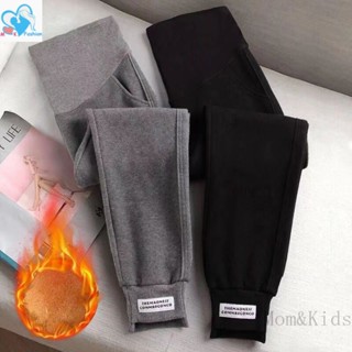 Quần Legging Lót Lông Cừu Dày Dặn Giữ Ấm Bụng Cho Mẹ Bầu