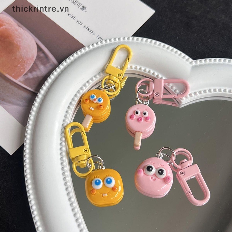 Th kawaii spongebob Móc Chìa Khóa / Ba Lô / Treo Trang Trí Túi Xách / Quà Tặng Trang Sức Hình Chú Mực / Ngôi Sao Mực
