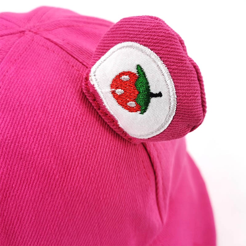 Lotso Nón Tai Bèo Vải cotton canvas Thêu Họa Tiết Gấu Và Dâu Tây Đáng Yêu Thời Trang Xuân Thu Cho Bé