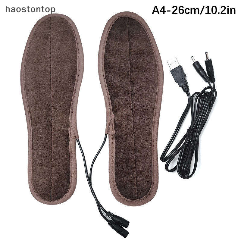Haostontop Đế Lót Giày Sưởi Ấm Mùa Đông Sạc usb Tiện Dụng vn