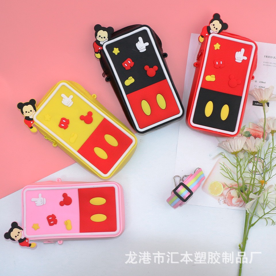 [Trung, vừa điện thoại] Túi đeo chéo silicon pop it hình mickey thời trang đựng bao lì xì, điện thoại, làm quà tặng