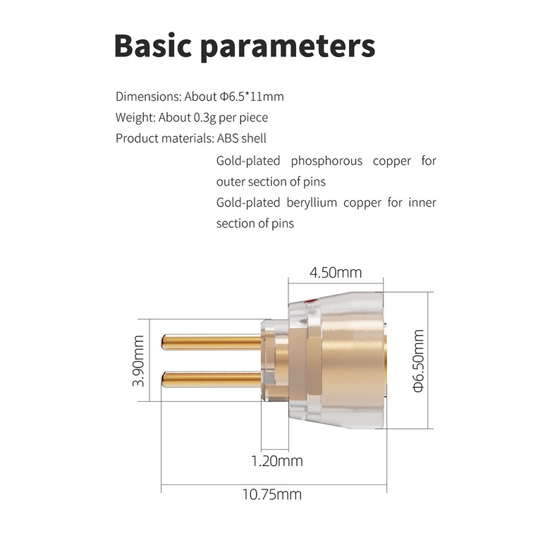 Fiio Đầu Chuyển Đổi lc-78a mmcx female Sang 0.78mm 2 pin Cho fd11 fh11
