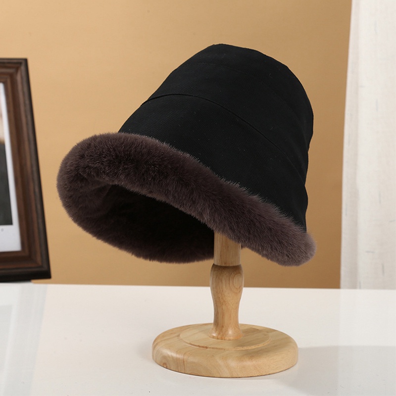 Nón Tai Bèo Phủ Lông Dày Dặn Mềm Mại Chống Gió Thời Trang Mùa Đông Cho Nữ