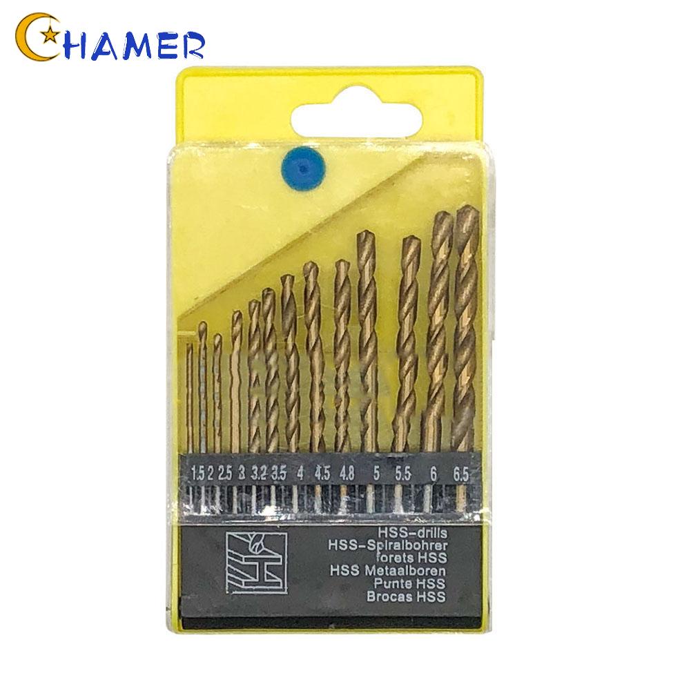 Bộ 13 Mũi Khoan Thẳng Bằng Titan Dùng Làm Đồ Kim Loại