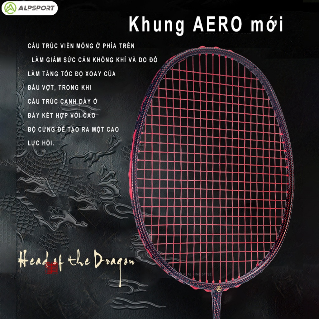 ALPSPORT 1K Siêu Carbon Chuyên nghiệp Cầu lông Vợt Siêu Tấn công 3U G5 35LBS 85g Vợt Gốc tặng ôtô