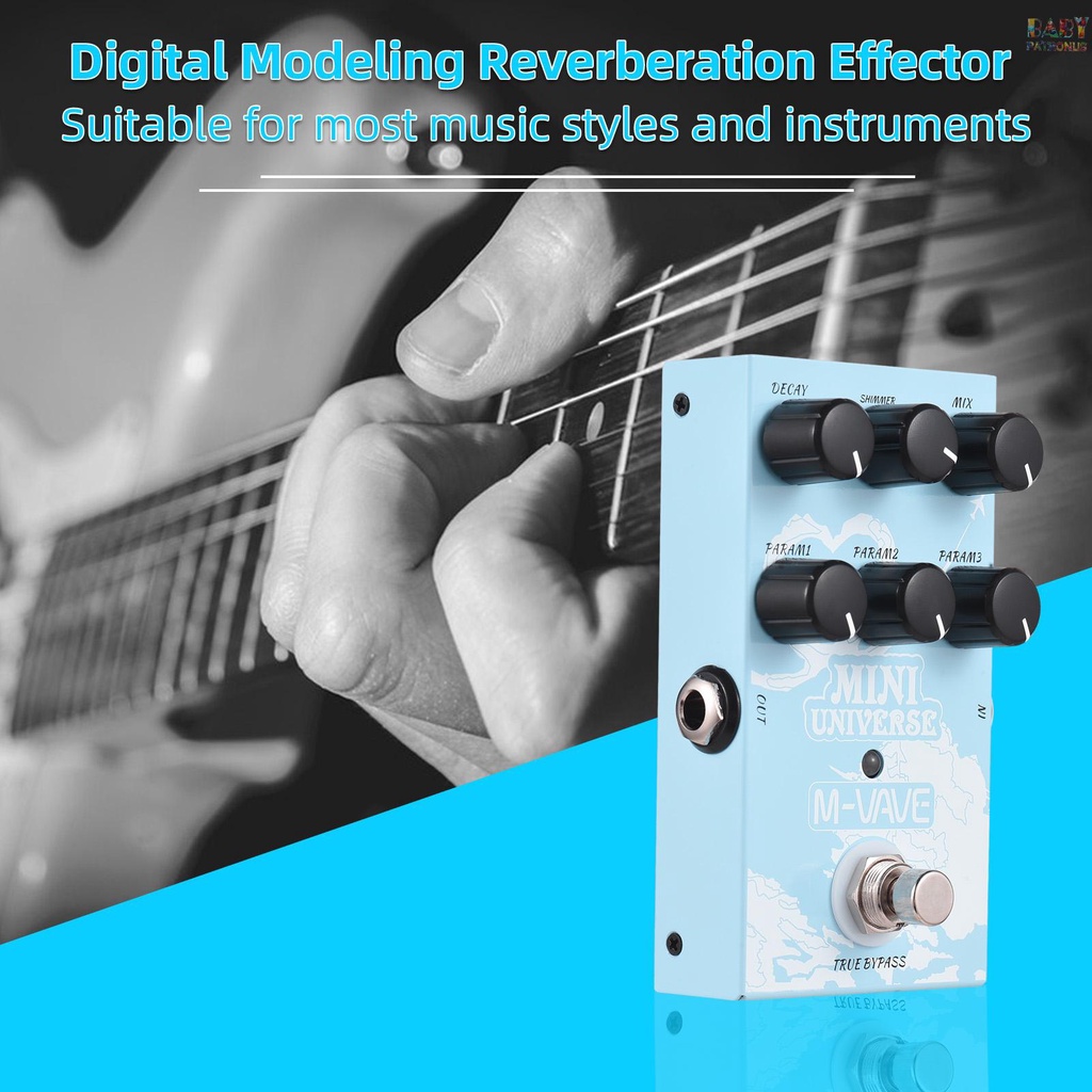 ♬|Bàn Đạp Hiệu Ứng Kỹ Thuật Số 9 Chế Độ Cho Đàn guitar bass