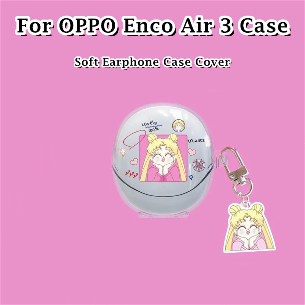 Vỏ Bọc Hộp Sạc Tai Nghe oppo enco air 3 Bằng Silicon Mềm Họa Tiết Hoạt Hình Phong Cách Mùa Hè
