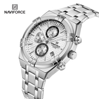 Naviforce 8042 Đồng Hồ Nam Thể Thao Chronograph Đồng Hồ Đeo Tay Hàng Đầu Thương Hiệu Sang Trọng Quân Sự Thép Thạch Anh Kinh Doanh Nguyên Bản Đồng Hồ Nam Quà Tặng