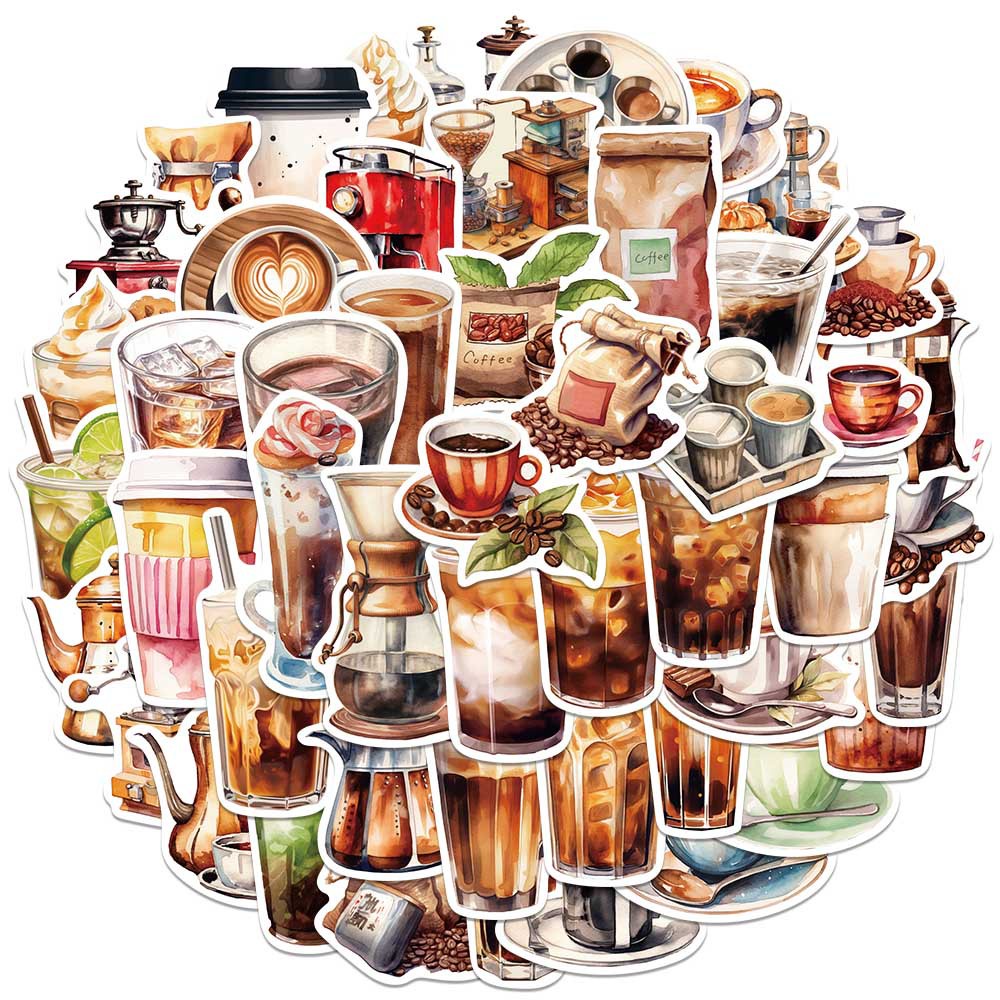 50 Miếng Dán Hoạt Hình Trang Trí Mũ Bảo Hiểm / Bút Chì