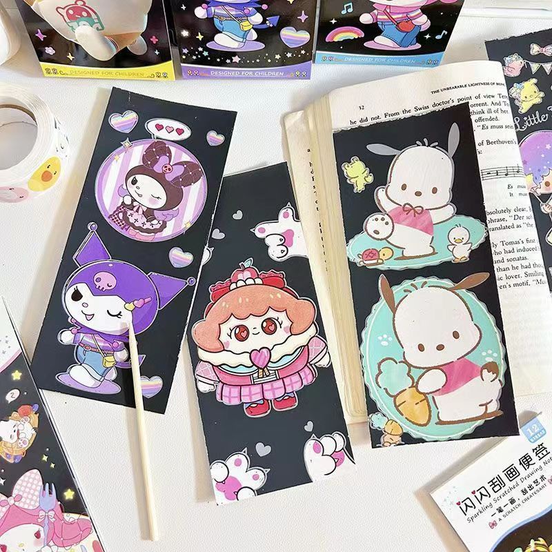 Hoạt Hình Sách Vẽ Tranh Tô Màu Hình Quả Trứng Phong Cách kuromi anime my melody Cho Bé