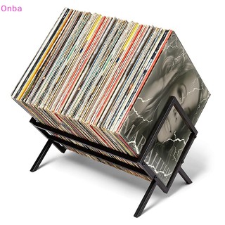 Onba giá đỡ đĩa than vinyl màu đen nhám dung tích 80-100 lp