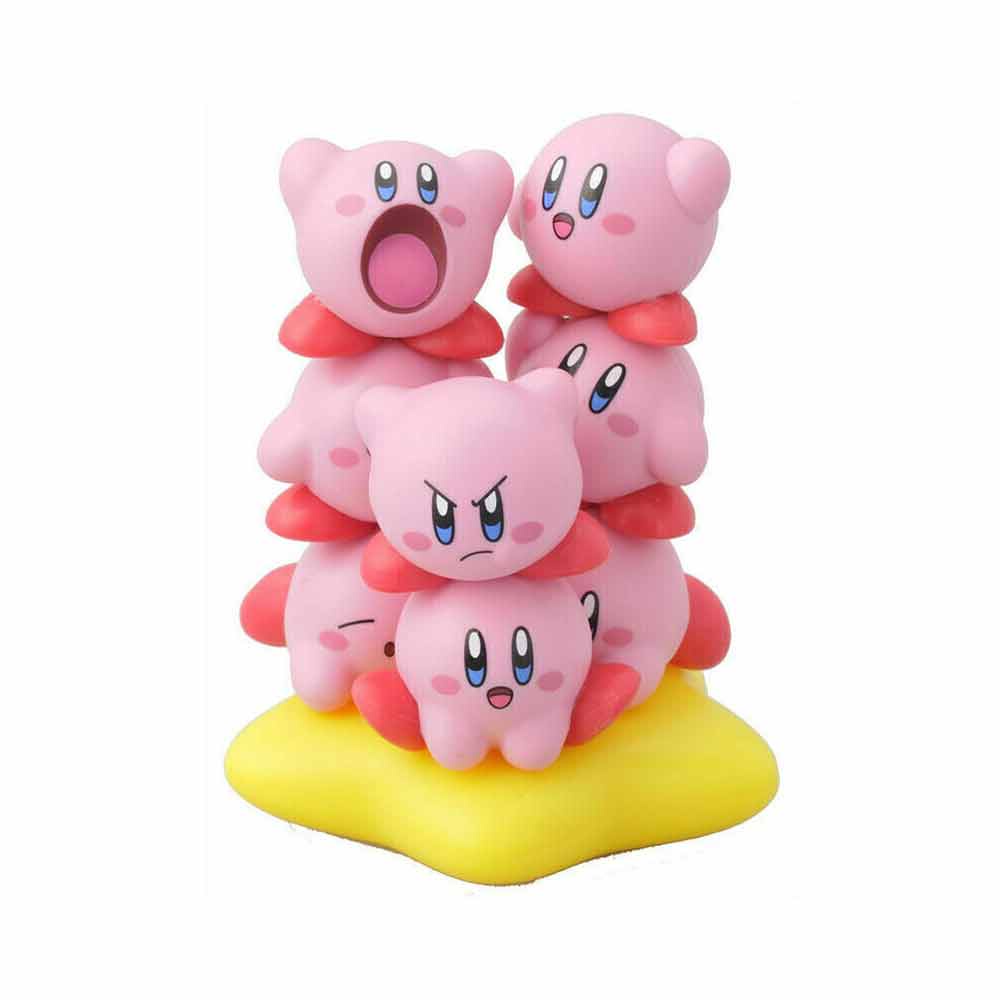 Japan Anime Star Kirby Adventure Game Jenga Pile Up Kawali Mini Q Version Stackable PVC Action Figures Dolls Toys Model Gift
