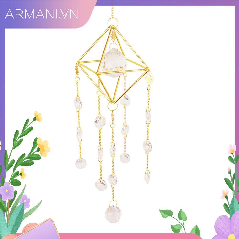 Chuông Gió Pha Lê Trang Trí Sân Vườn