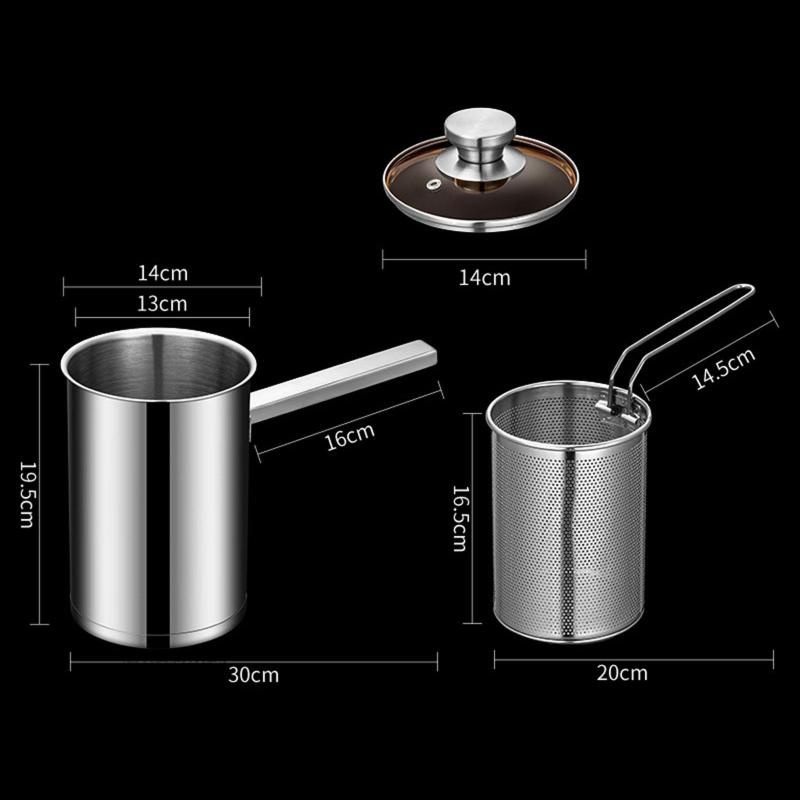 Chảo Chiên Sâu Kèm Rổ Lọc Tiện Dụng Cho Phòng Ăn / Cắm Trại