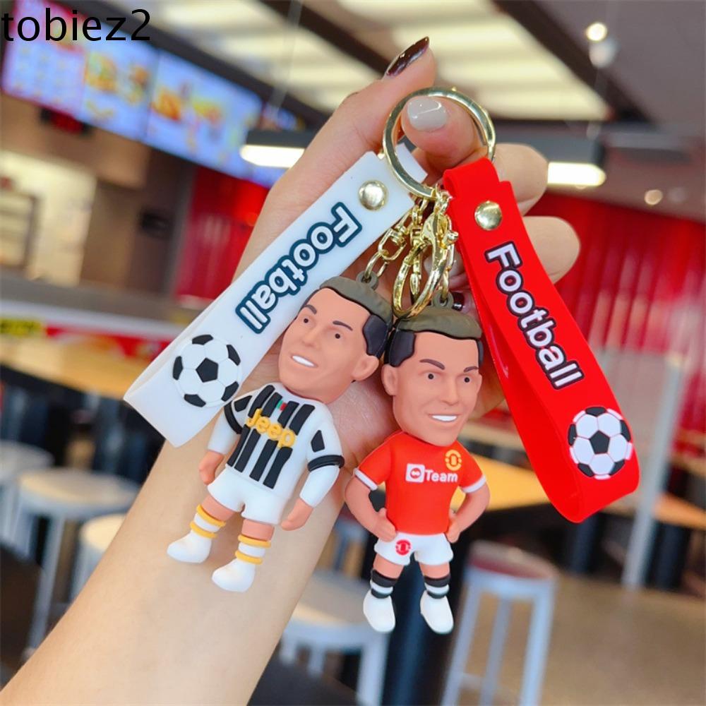 Tobiemi Móc Khóa pvc Hình Cầu Thủ Bóng Đá
