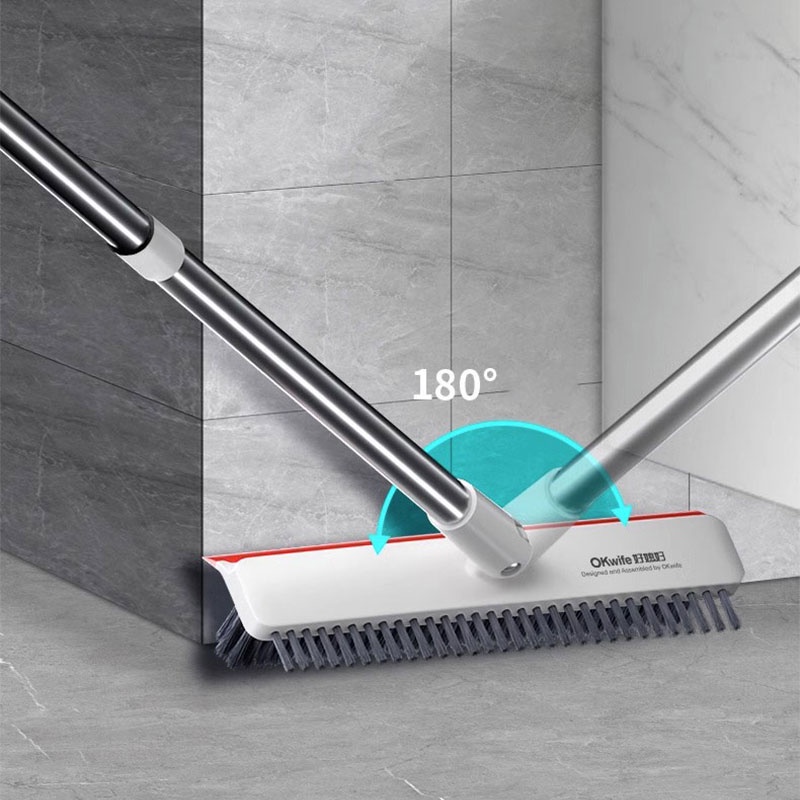 Dụng Cụ Chà Sàn Nhà Tắm Có Bàn Chải Chà Sàn Và Thanh Gạt Nước Chà Rửa 2 Trong 1 crevices Và Góc Bàn Chải Vệ Sinh Sàn Nhà